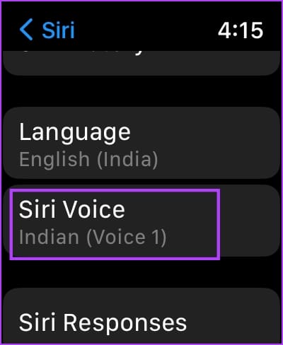 Tap on Siri Voice