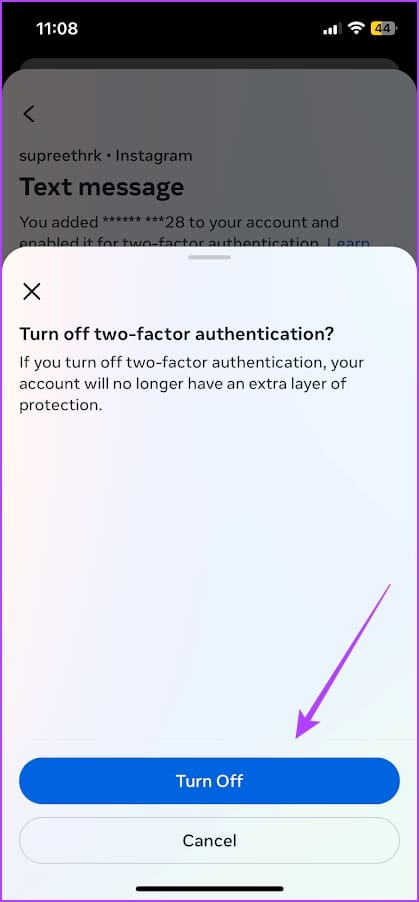 Tap on Turn Off 1