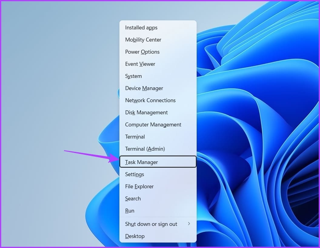 Task Manager from the Power User menu
