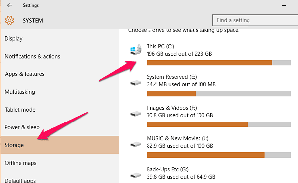 Temp Files In Drives