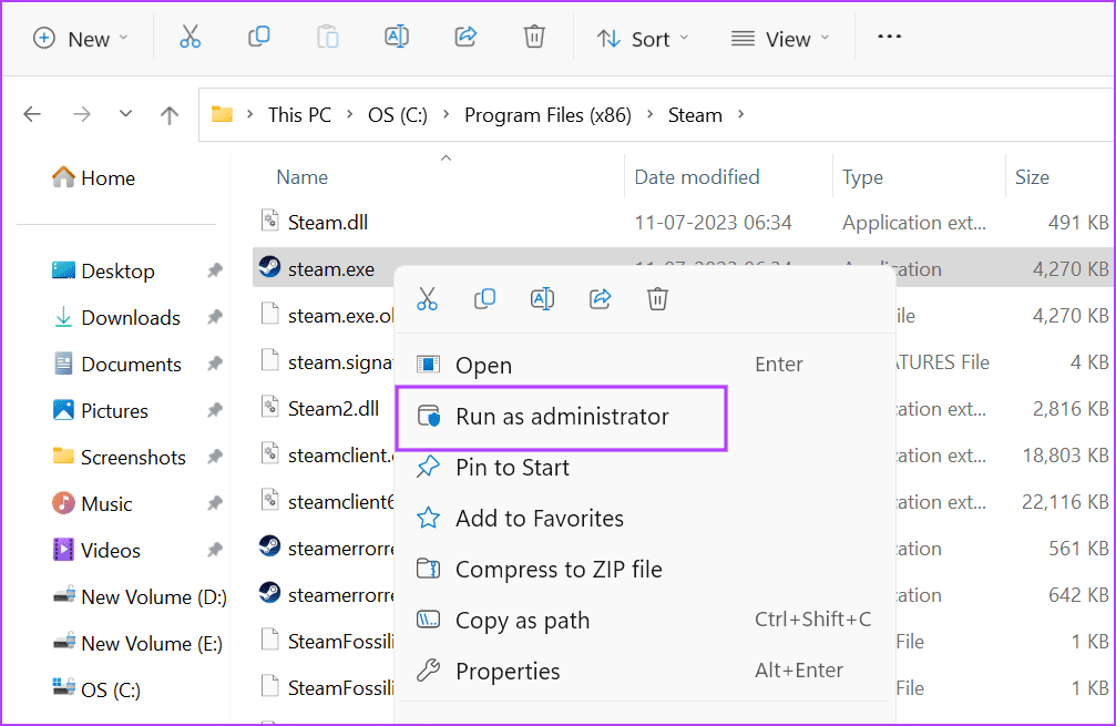 Restart Steam From the Programs Folder