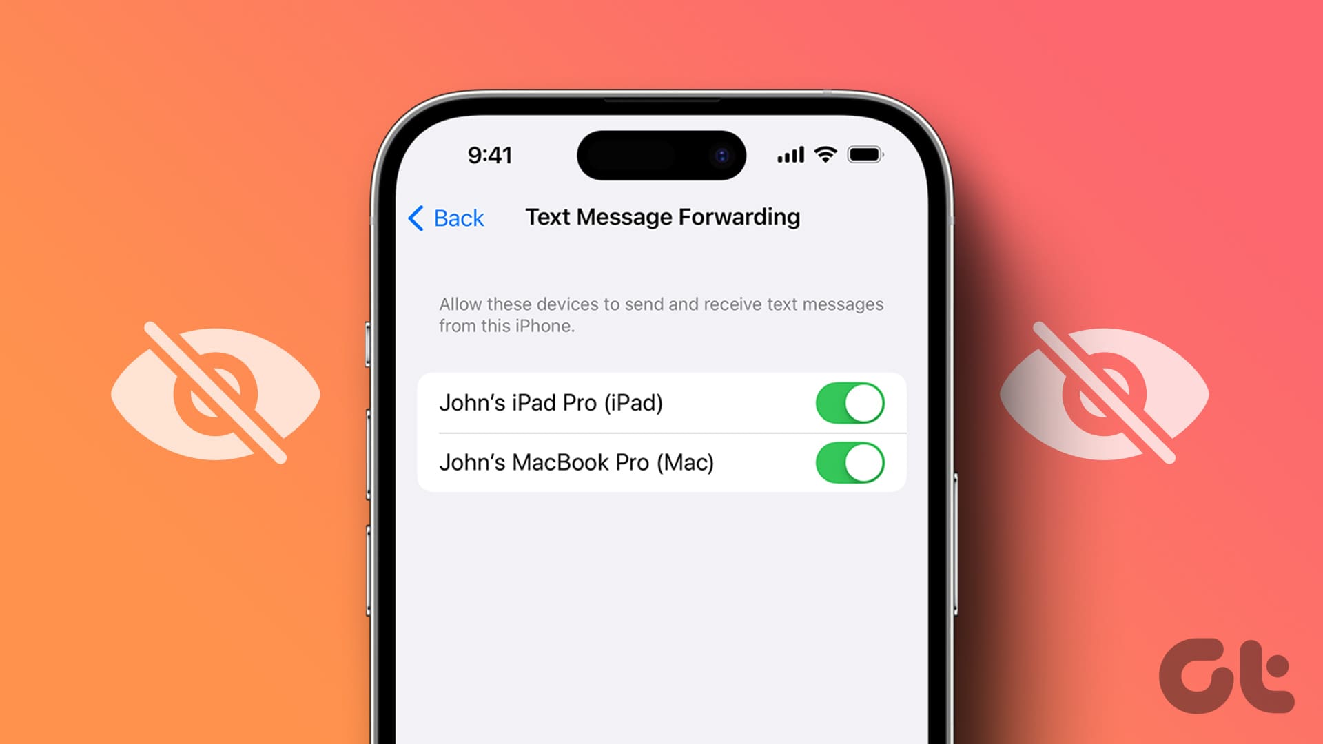 Text Message Forwarding Not Showing Up on iPhone