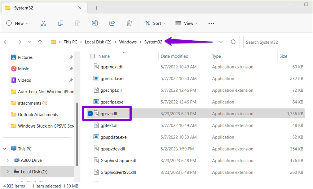 The gpsvc DLL File