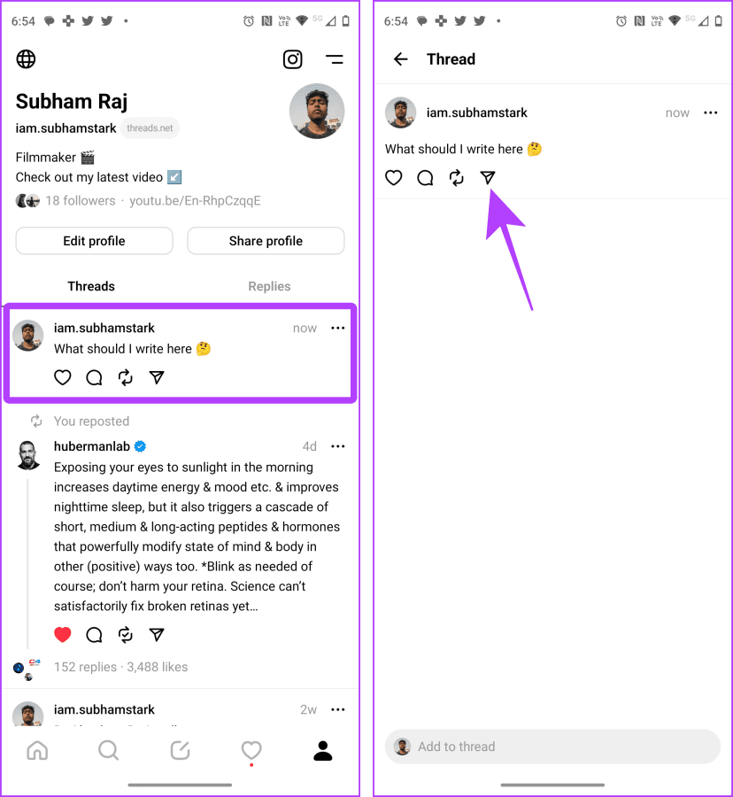 Threads App on Mobile