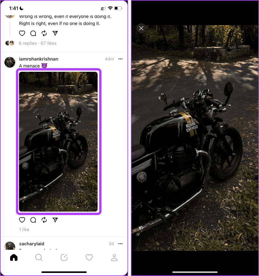 Threads App on iOS