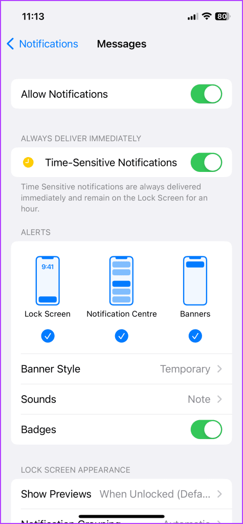 Manage the settings