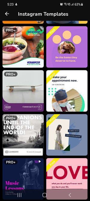 Top 6 Free Template Apps for Instagram Stories Desygner 5