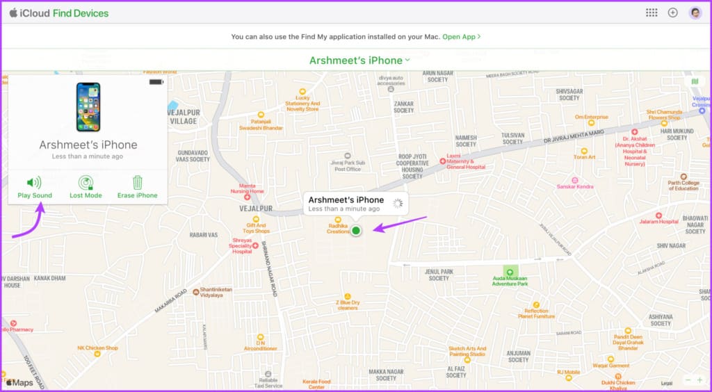 Track your iPhone and ping it