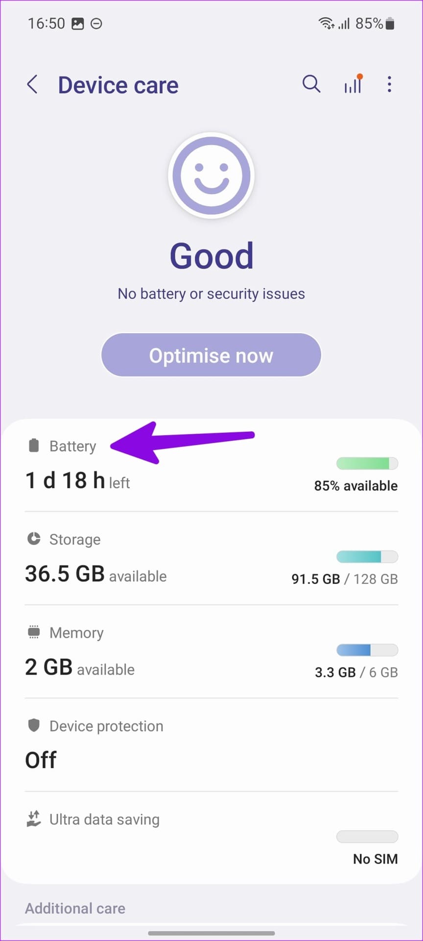 open battery on Samsung Galaxy phone