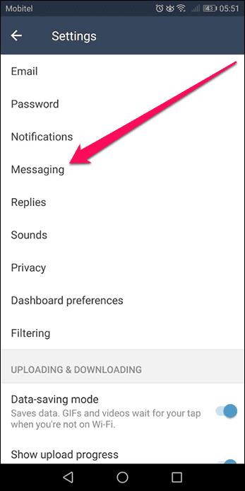 Tumblr Disable Instant Messaging 7