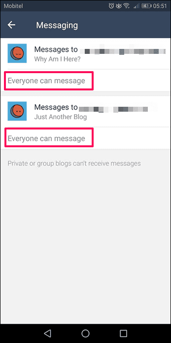 Tumblr Disable Instant Messaging 8