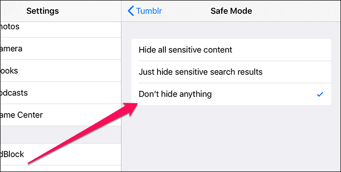 Tumblr Turn Off Safe Mode 7