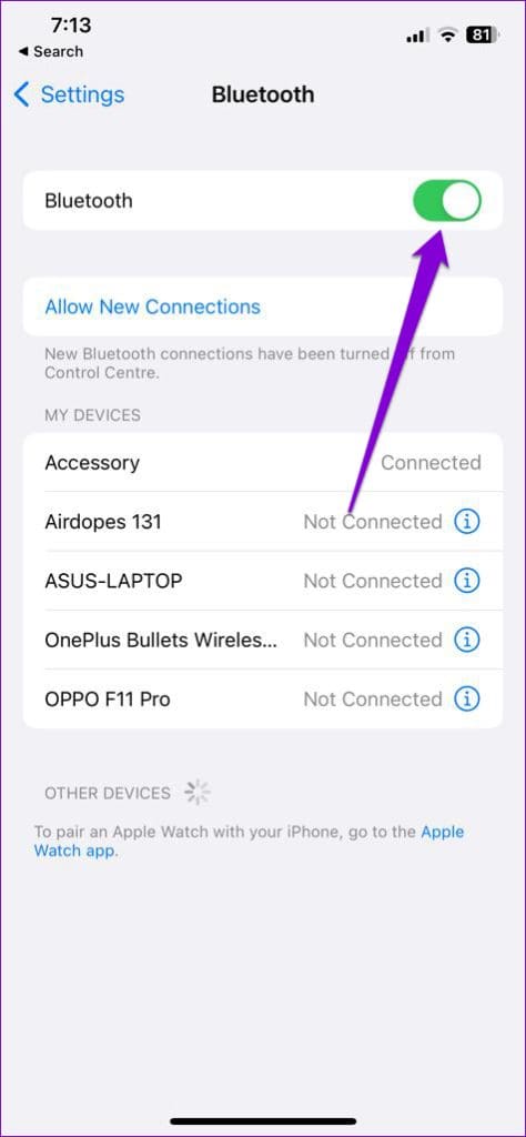 Turn Off Bluetooth on iPhone