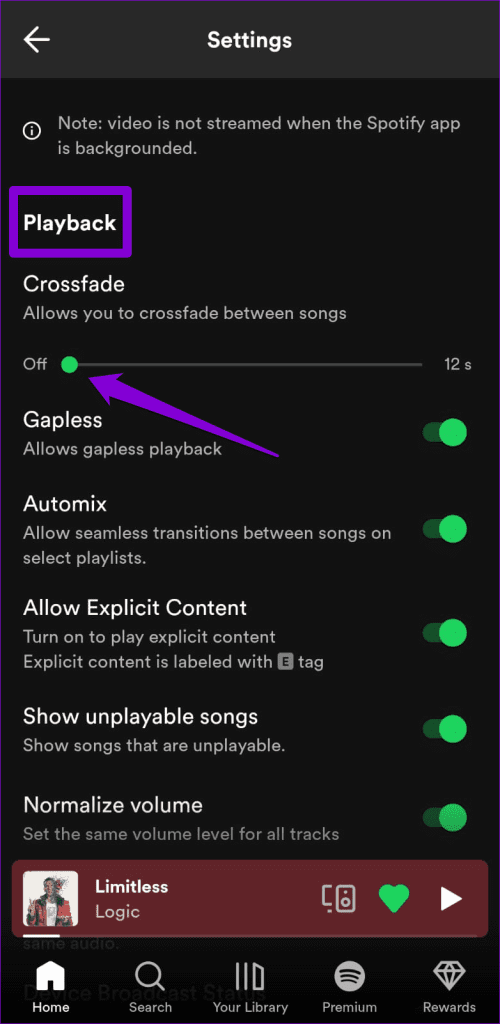 Turn Off Crossfade in Spotify for Mobile