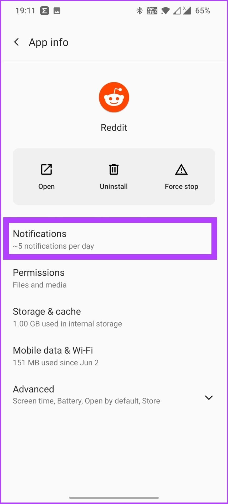 Tap on All Notifications in the Settings