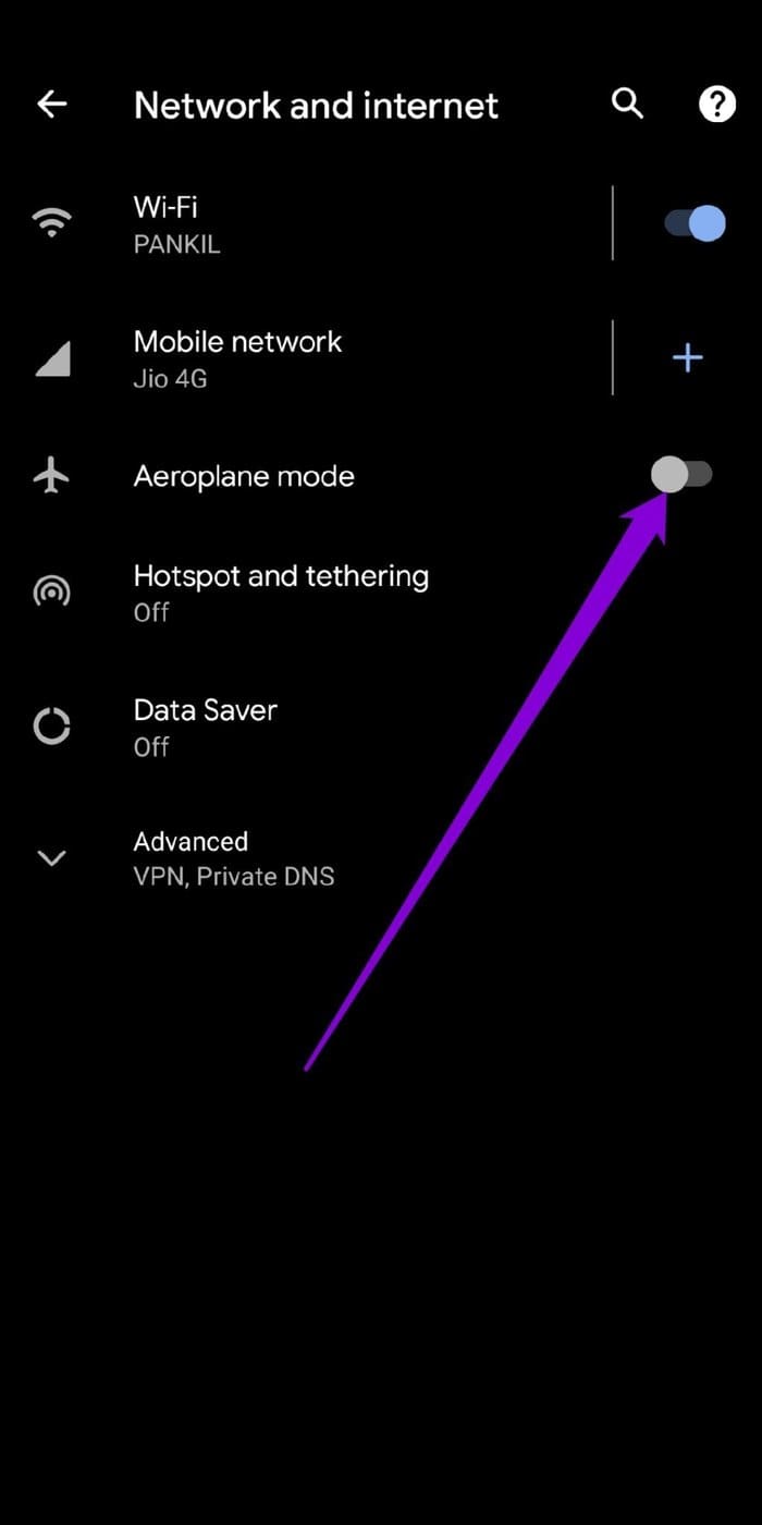 Turn On Airplane Mode