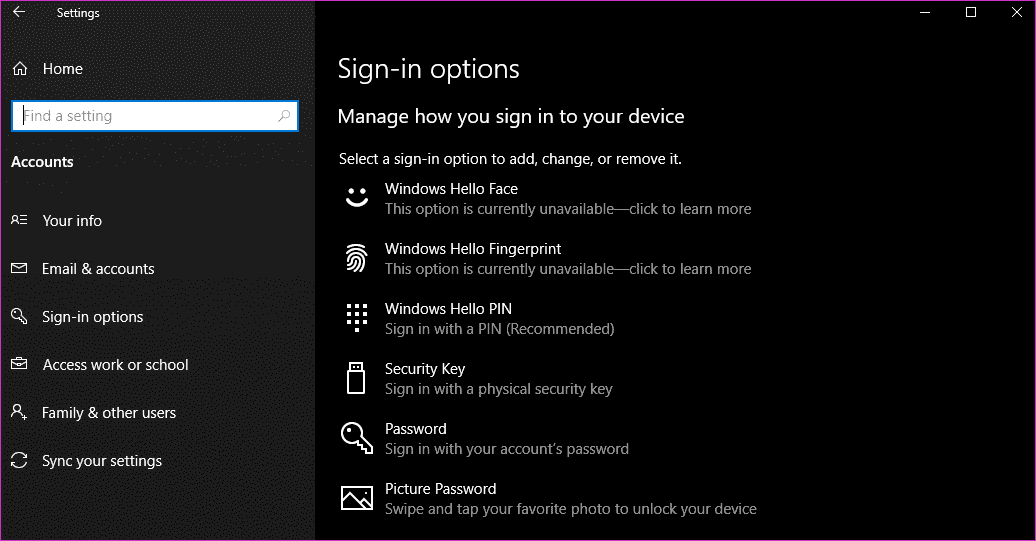 Turn off Windows Hello Pin and Setup Prompt Notification 1