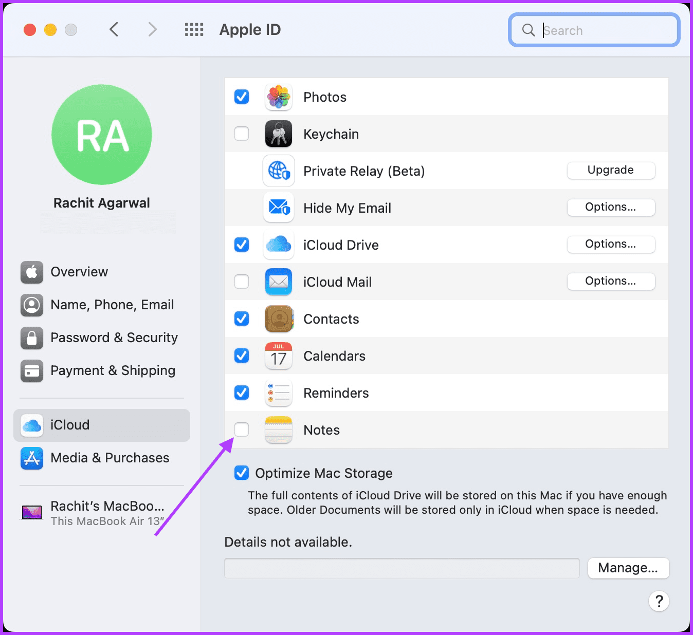 Turn on iCloud Sync 3