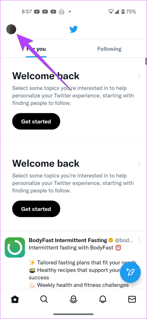 Twitter account profile picture