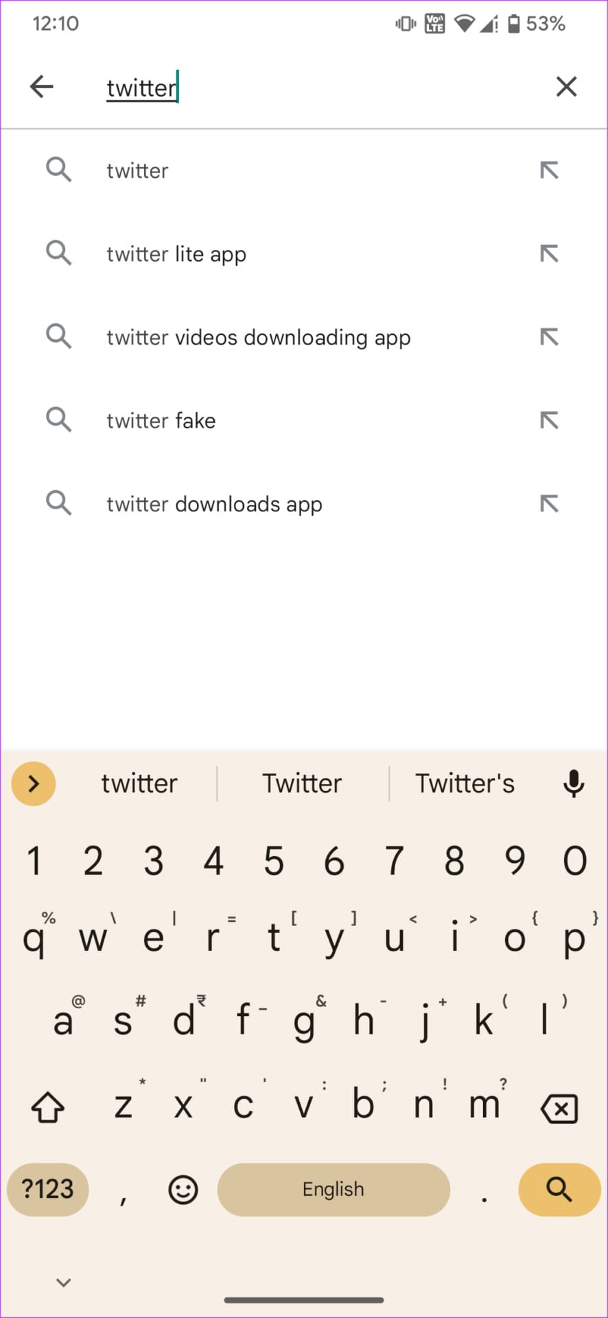 search on play store
