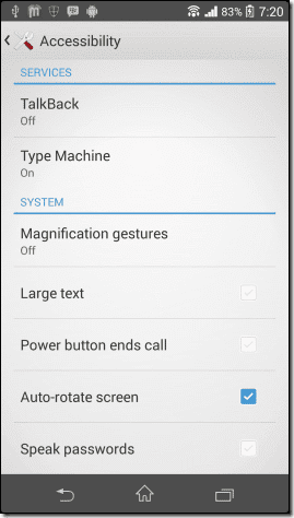 Type Machine Accessibility