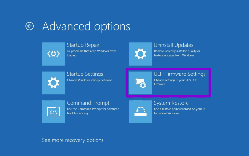 UEFI Firmware Settings
