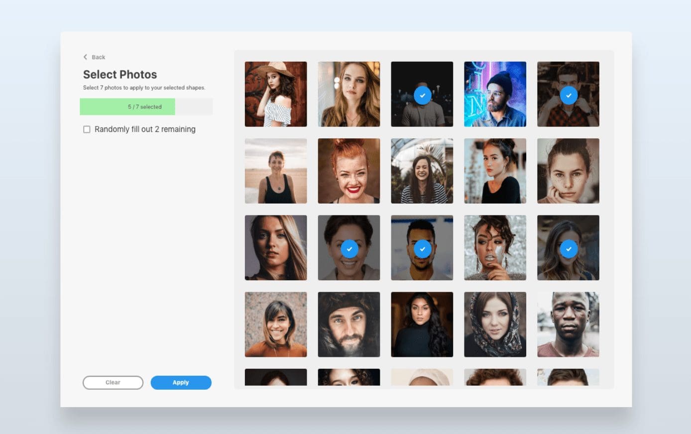 UI faces for xd