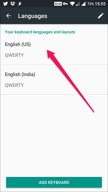 Us English In Gboard