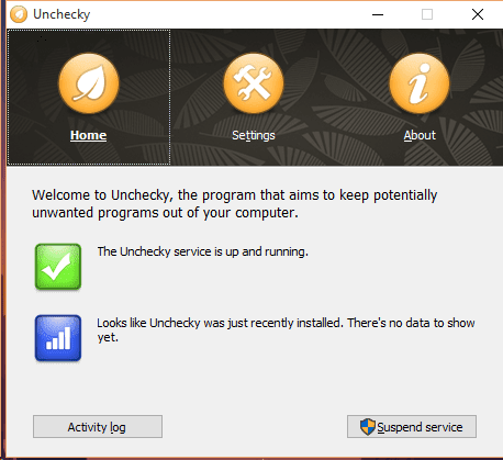 Unchecky Main Window