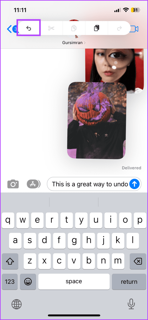 Select undo