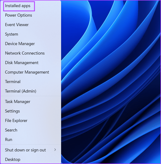 power user menu
