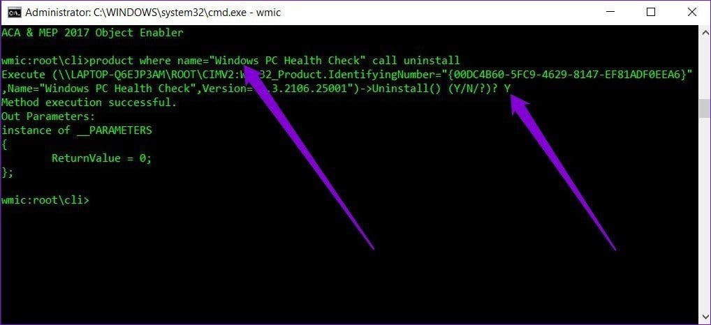 Uninstall Programs Using Command Prompt