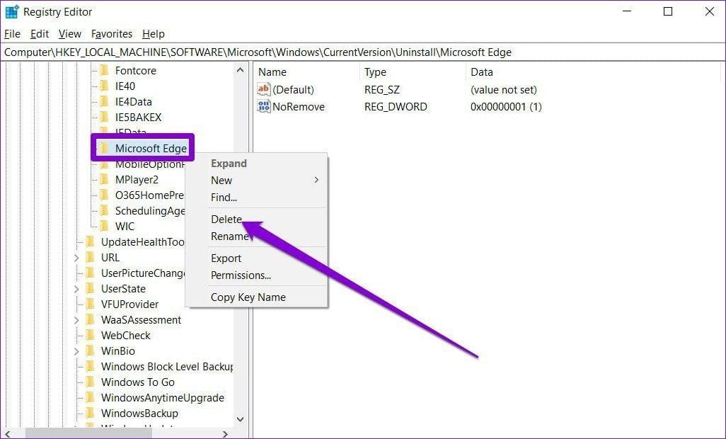 Uninstall Programs Using Registry Editor