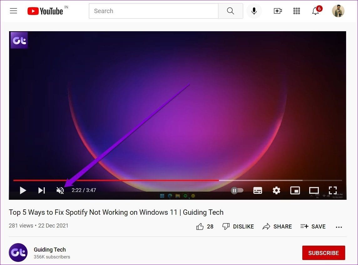 Unmute You Tube Video