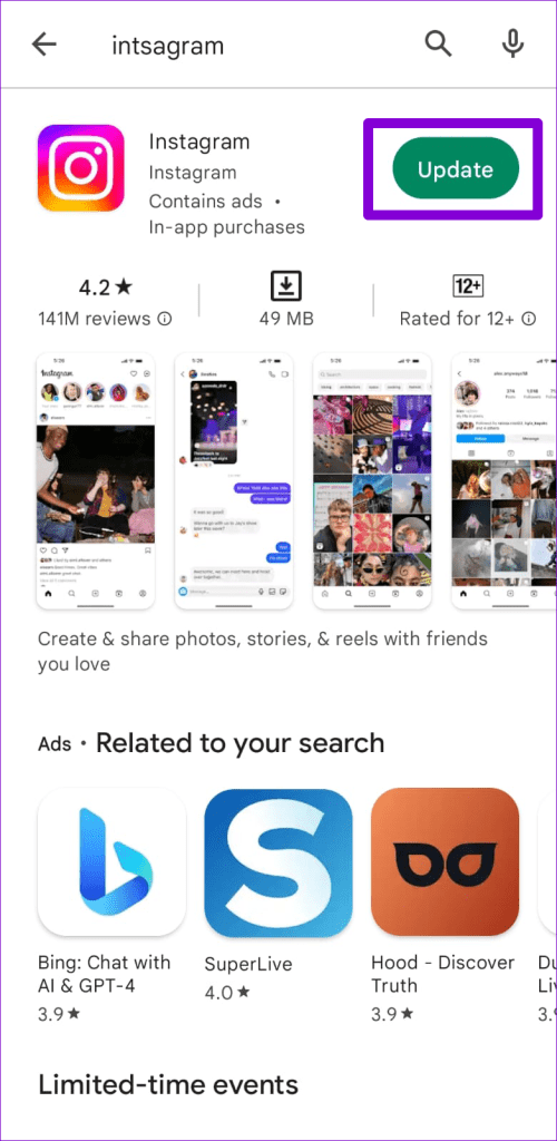 Update the Instagram App