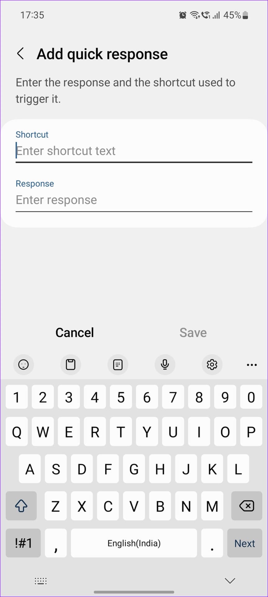 add quick responses