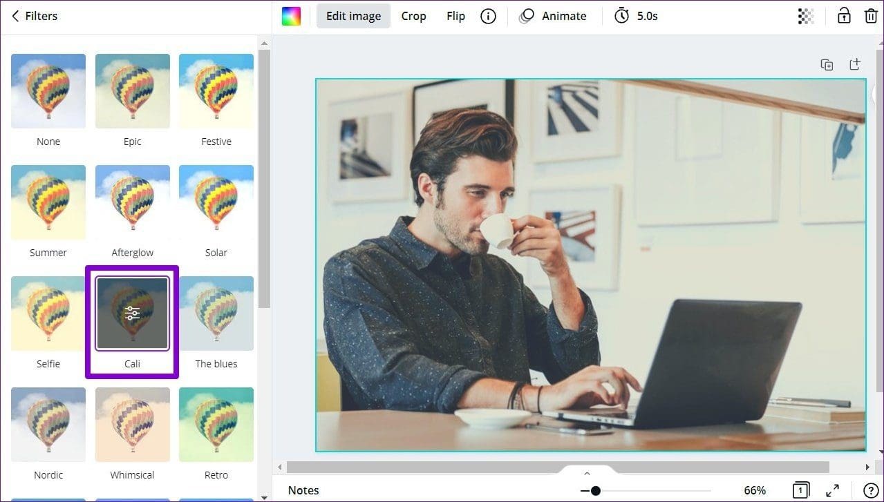 Use Filters in Canva