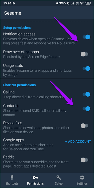 Use Nova Launcher With Sesame Shortcuts 4