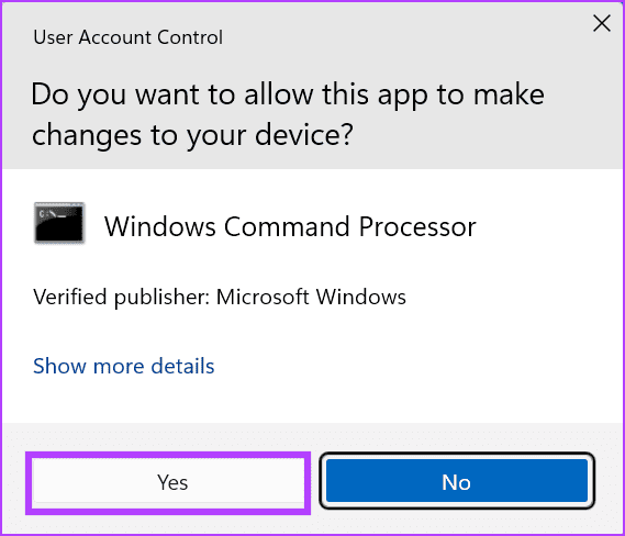 user account control window