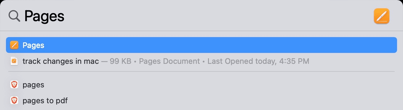 Use Spotlight to launch pages