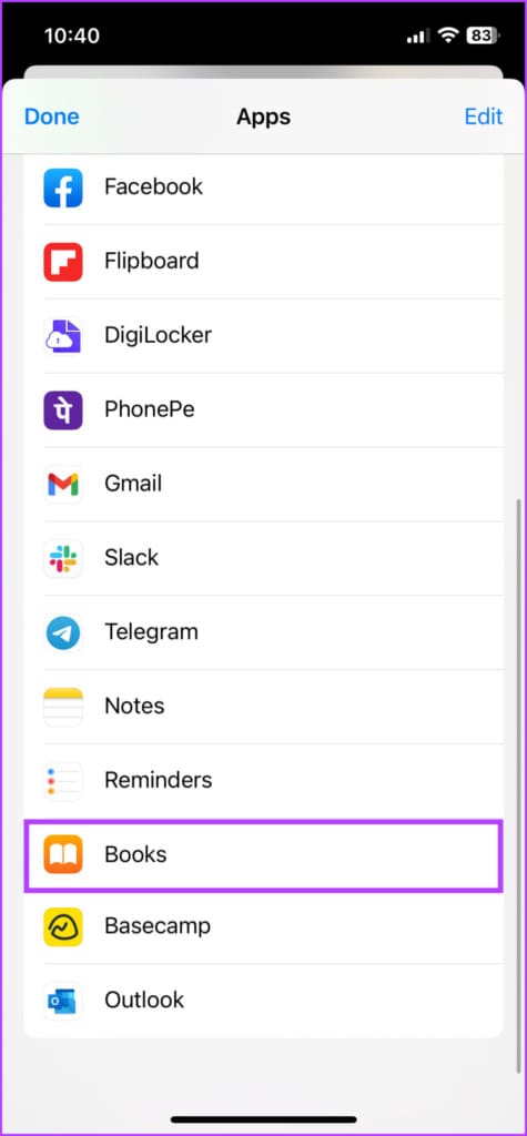 Select Books app