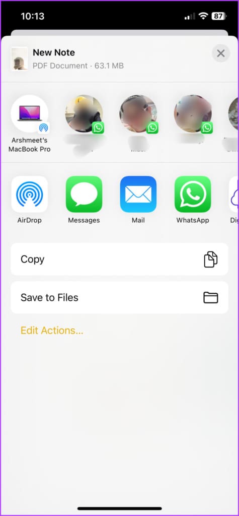 Save, copy, or share the PDF