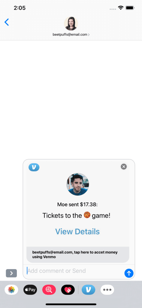 Venmo for iMessage 