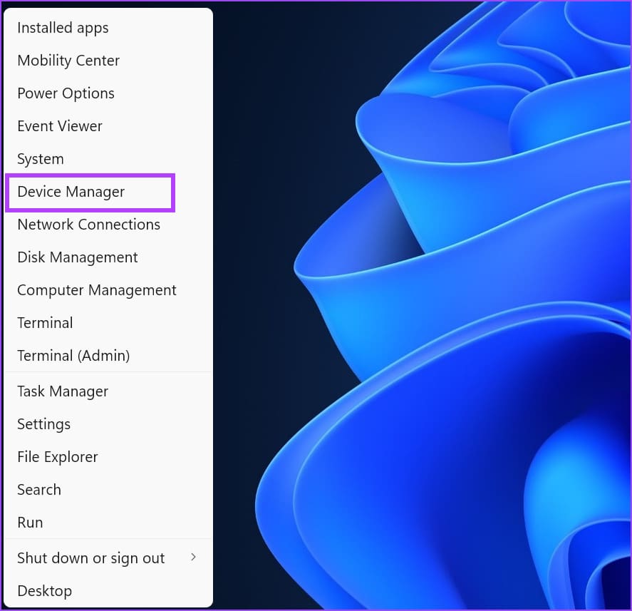 power user menu