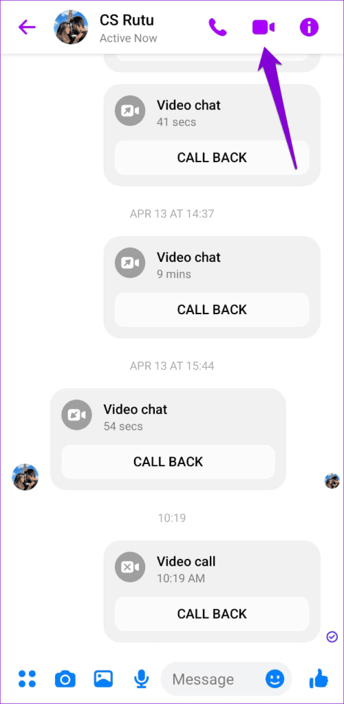 Video Call on Messenger