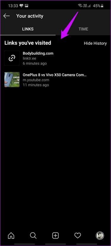 View All Websites You Have Visited on Instagram 4