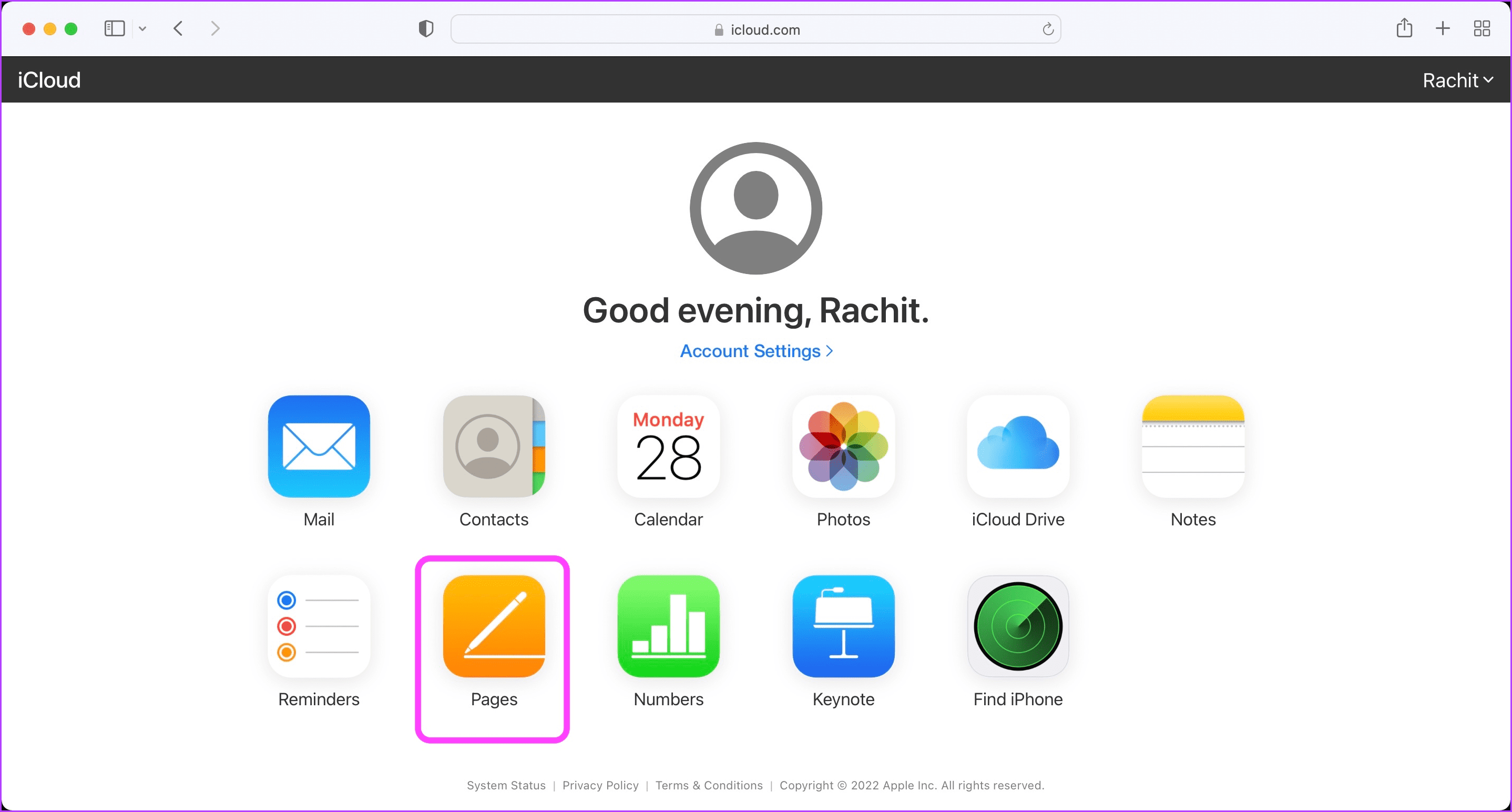 View and Restore Previous Versions of Pages Document in iCloud 2