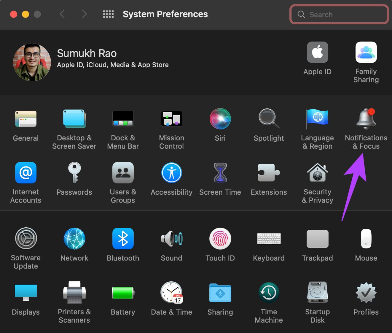 Notification settings
