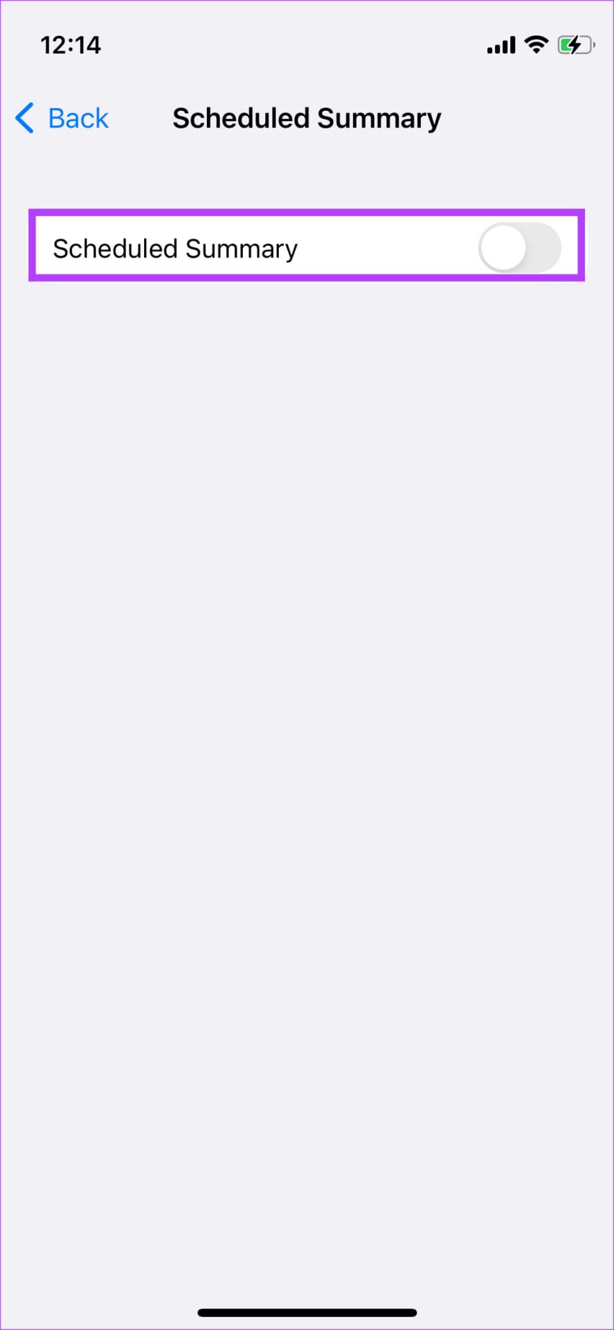 Notification summary
