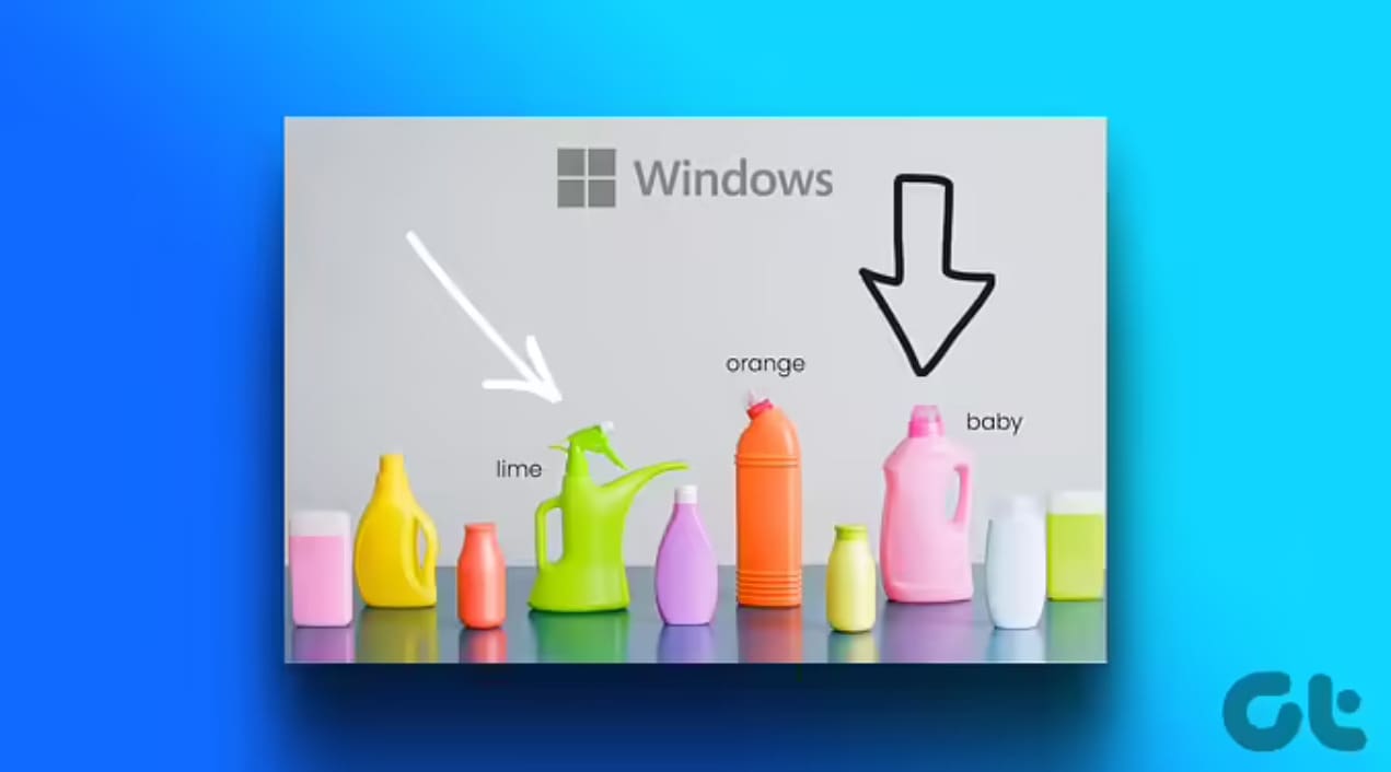 How to add arrows or text to images in Windows
